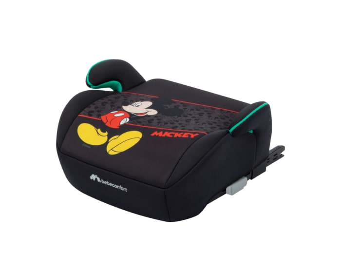 8104065020_2025_Bebeconfort_Disney_carseat_childbeltedbooster_MangaiFix_Black_AuthenticMickey__3qrt